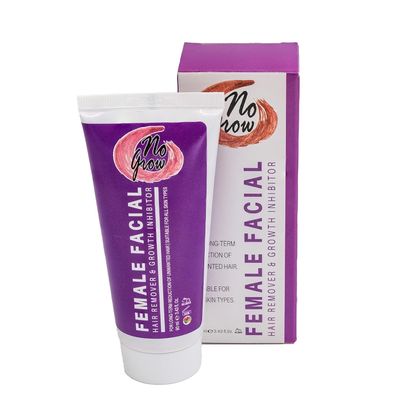 No Grow Female Facial Hair Remover Growth Inhibitor - 90ml - Visible Results in 4 Months - Once a Week Women&#39;s Hair Removal Gel Hair Inhibitor for Face
