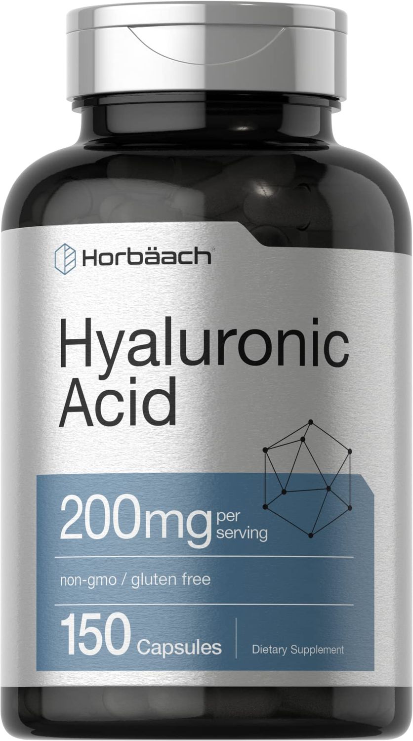 Horbach Hyaluronic Acid Supplement 200 mg 150 Capsules Non-GMO and Gluten Free Supplement