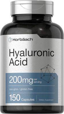 Horbach Hyaluronic Acid Supplement 200 mg 150 Capsules Non-GMO and Gluten Free Supplement