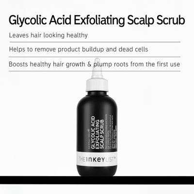 The INKEY List Glycolic Acid Exfoliating Scalp Scrub, Scalp Exfoliant Helps Remove Product Build Up and Boost Healthy Hair Growth for Healthy-Looking Hair, 5.07 fl oz