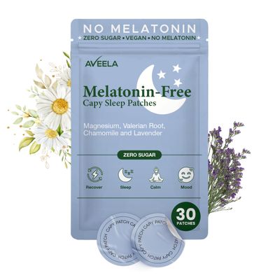 AVEELA Melatonin Free Sleep Patches for Adults Natural Sleeping Aid Calm and Relax Patch to Sleep Better Toxin-Free Sleeping Device to Support Quality Sleep and Reduce Fatigue