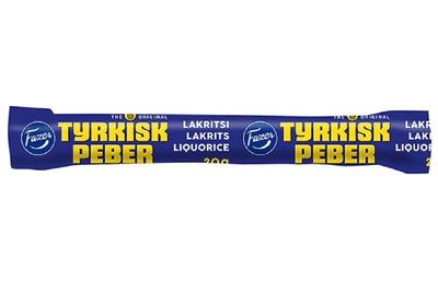 10 Sticks x 20g of Fazer Lakritsi Tyrkisk Peber - Original - Finnish - Filled - Black Liquorice (Licorice) - Candies - Sweets