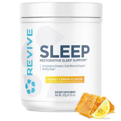 Revive MD Sleep Support Supplement for Adults, Honey Lemon - Sleep Supplements with Magnesium (Glycinate), Inositol, Glycine L-Theanine - Promotes Relaxation Sleep Health