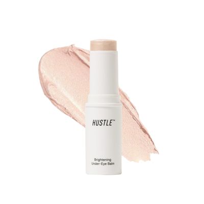 Hustle Beauty Brightening Under-Eye Balm - Instant Cooling, Caffeine-Infused, Hydrating Eye Balm for Puffiness, Dark Circles, and a Refreshed Glow, For All Skin Types