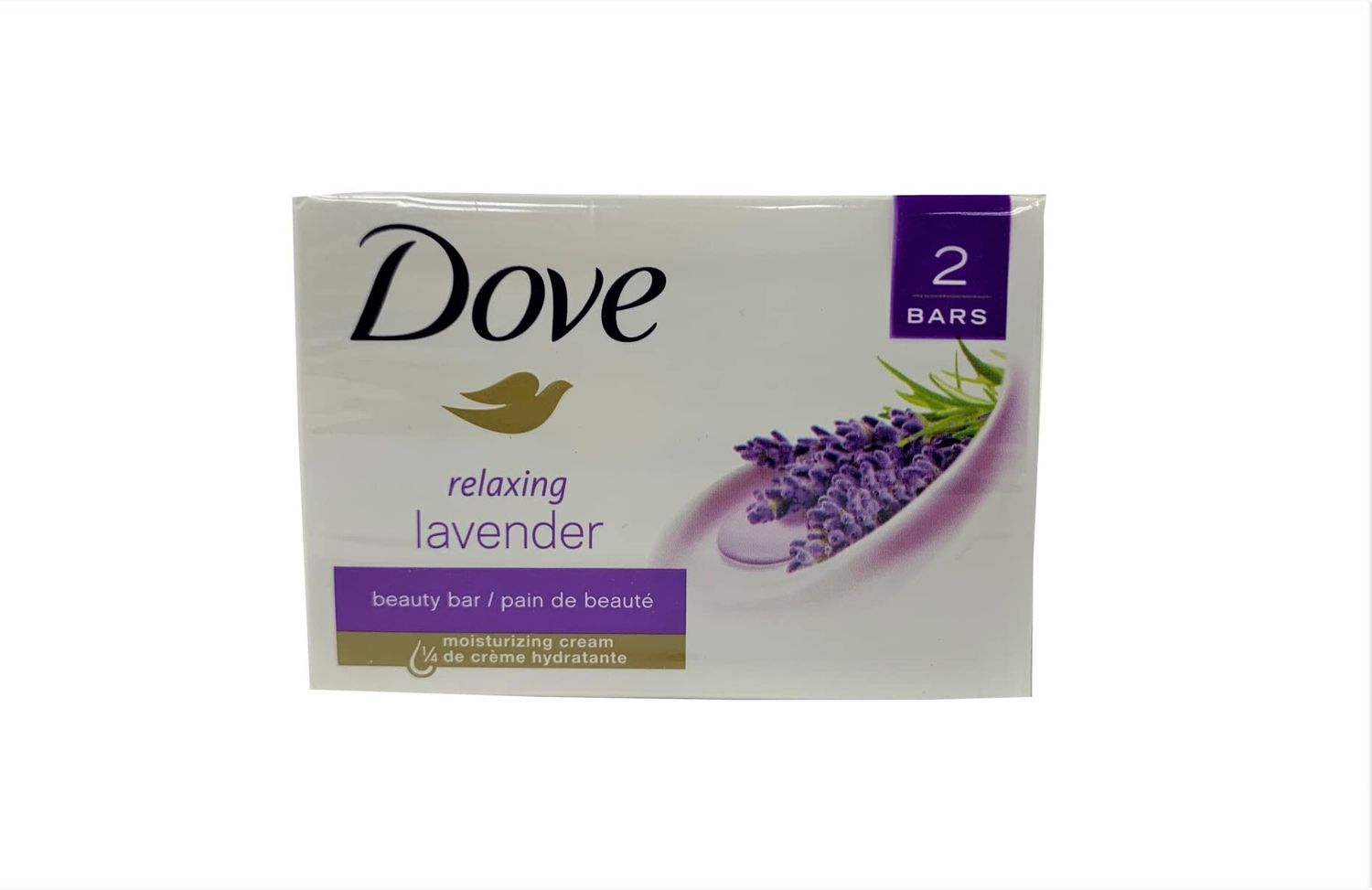 Dove Relaxing Lavender Beauty Bar 4 Ounce 2 Bars