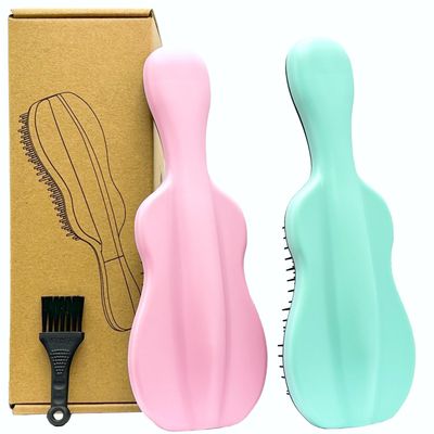 WYNK Hair Brush Detangler for Adults KidsDetangling Comb Hair Styling Tools Appliances for NaturalWavyCurlyCoilyWetDryOilThickStraightLong Hair (2 Pack, Soft GreenPink)