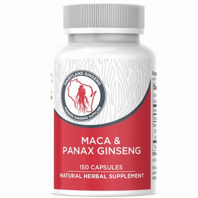 Maca Root Capsules Korean Panax Ginseng - Concentrated Extract Black Red Yellow Maca Root, Panax Ginseng Capsules 150 ct