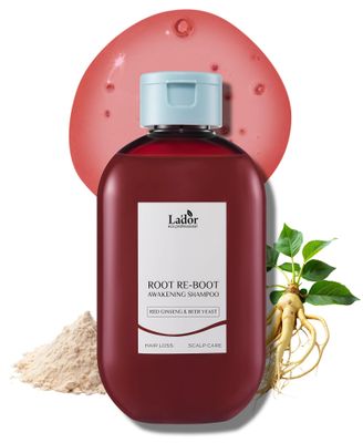 LA&#39;DOR Root Re-boot Refreshing Hair Loss Relief Shampoo Awakening wBiotin Red Ginseng Beer Yeast - Shine, Deep Cleansing for Normal Hair, Korean Haircare 10oz