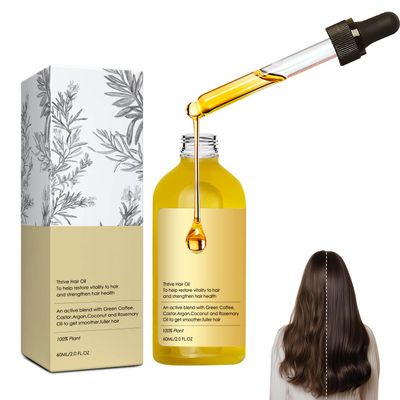 JIMYAUQIN Natural Hair Growth Oil 60ml - Veganic Organic Rosemary Oil for Healthy Hair Growth and Damaged Hair Repair