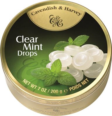 Cavendish Harvey Travel Tin Clear Mint Drops 200 g (Pack of 9)