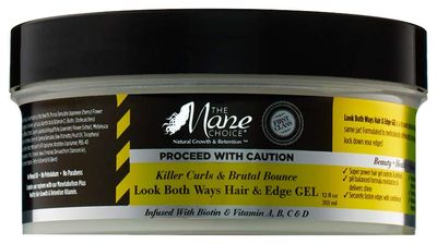 The Mane Choice Mane choice proceed with caution killer curls brutal bounce look both ways hair edge gel, 12 Ounce
