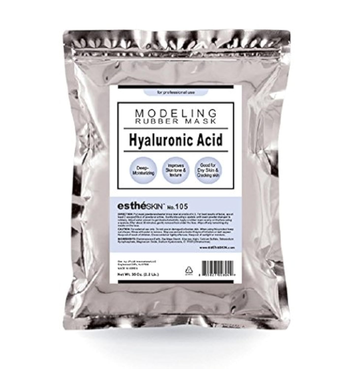 estheSKIN No.105 Hyaluronic Acid Modeling Rubber Mask for professional use, 35 Oz.