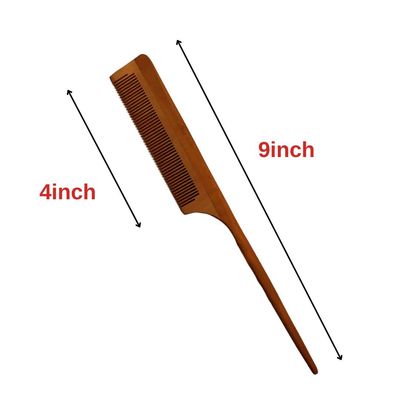 Daiso Japanese Style Peach Wood Natural Comb - Anti Static Hair lustrous hair can,also make oil combs. 8966