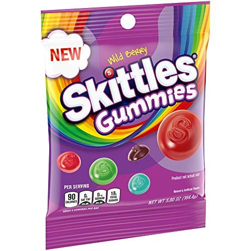 SKITTLES Wild Berry Gummy Candy, 5.8 oz Bag (Pack of 12)