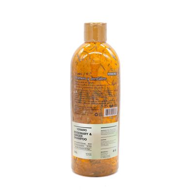 Yerbero - Ginger Rosemary All Natural Shampoo 980ml (33.1 Fl Oz) 100 Natural, Fast Growth, Stop Hair Loss Crecimiento Rpido Romero y Jengibre Herbal Artisan Made With Bits of Rosemary Ginger