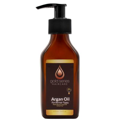 Moroccan Gold Argan Oil - Made with Organic Pure Argan Oil of Morocco Enriched with Keratin - Revitalizing Hair Oil 3.4oz