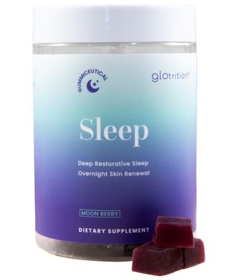 Glotrition Beauty Sleep Gummy Deeper, Higher Quality Sleep Rejuvenate Moisturize Skin at Night Non-Habit Forming with Natural Ingredients 60 Gummies