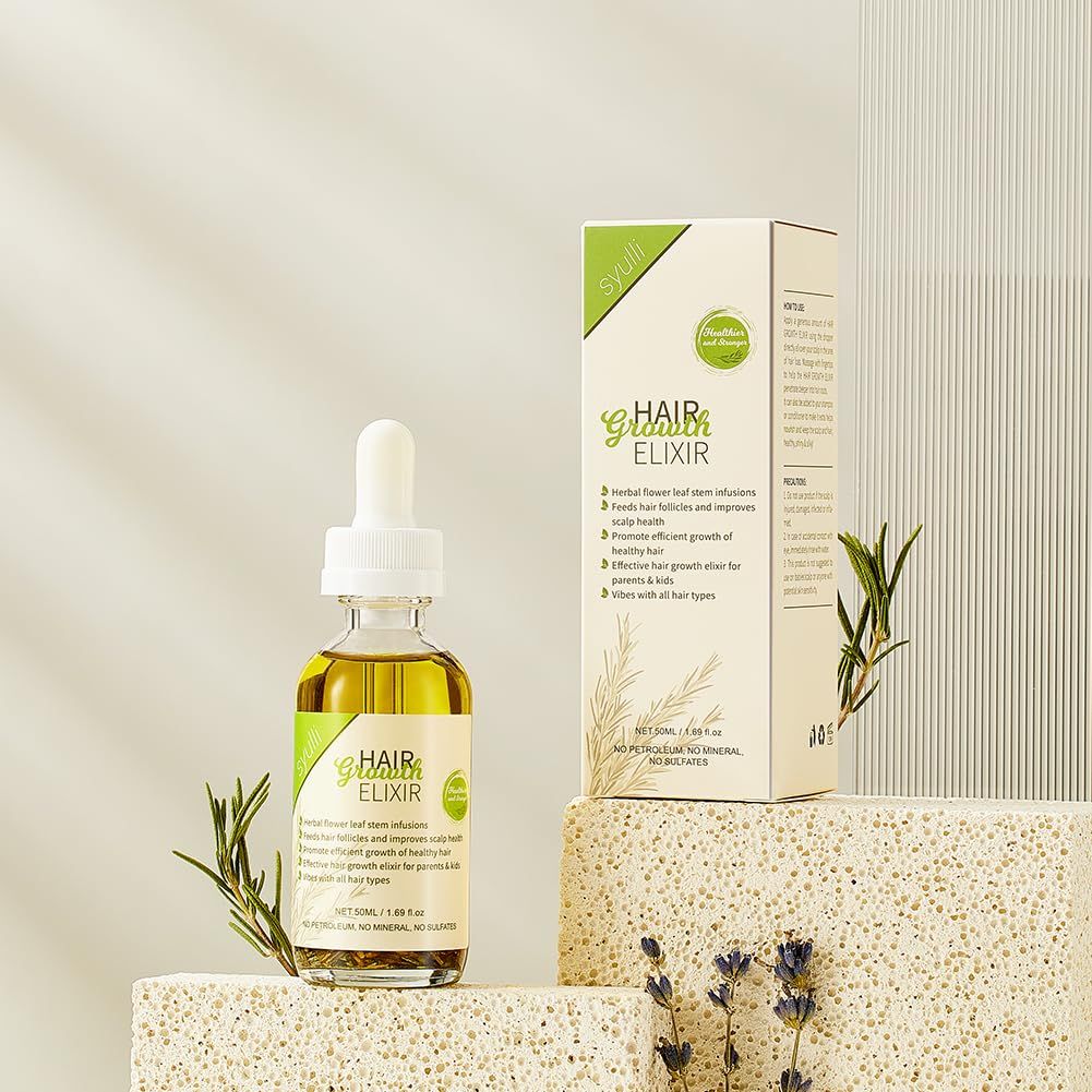 100 All Natural Rosemary Herbs Scalp Hair Strengthening Oil for All Hair Types, 50ml