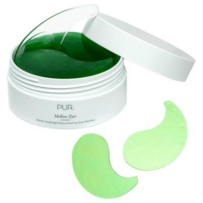 Hydrogel Rejuvenating Under Eye Patches, Mellow Eyes by PUR Beauty - Hydrates, Plumps Brightens Under Eye - Hemp Seed Oil, Green Tea Extract, Kiwi Fruit Extract - Cruelty Gluten Free - 30 Pairs