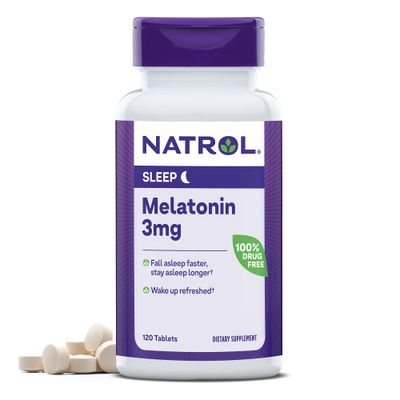 Natrol Melatonin 3 mg, Dietary Supplement for Restful Sleep, Sleep Supplements for Adults, 120 Melatonin Tablets, 120 Day Supply