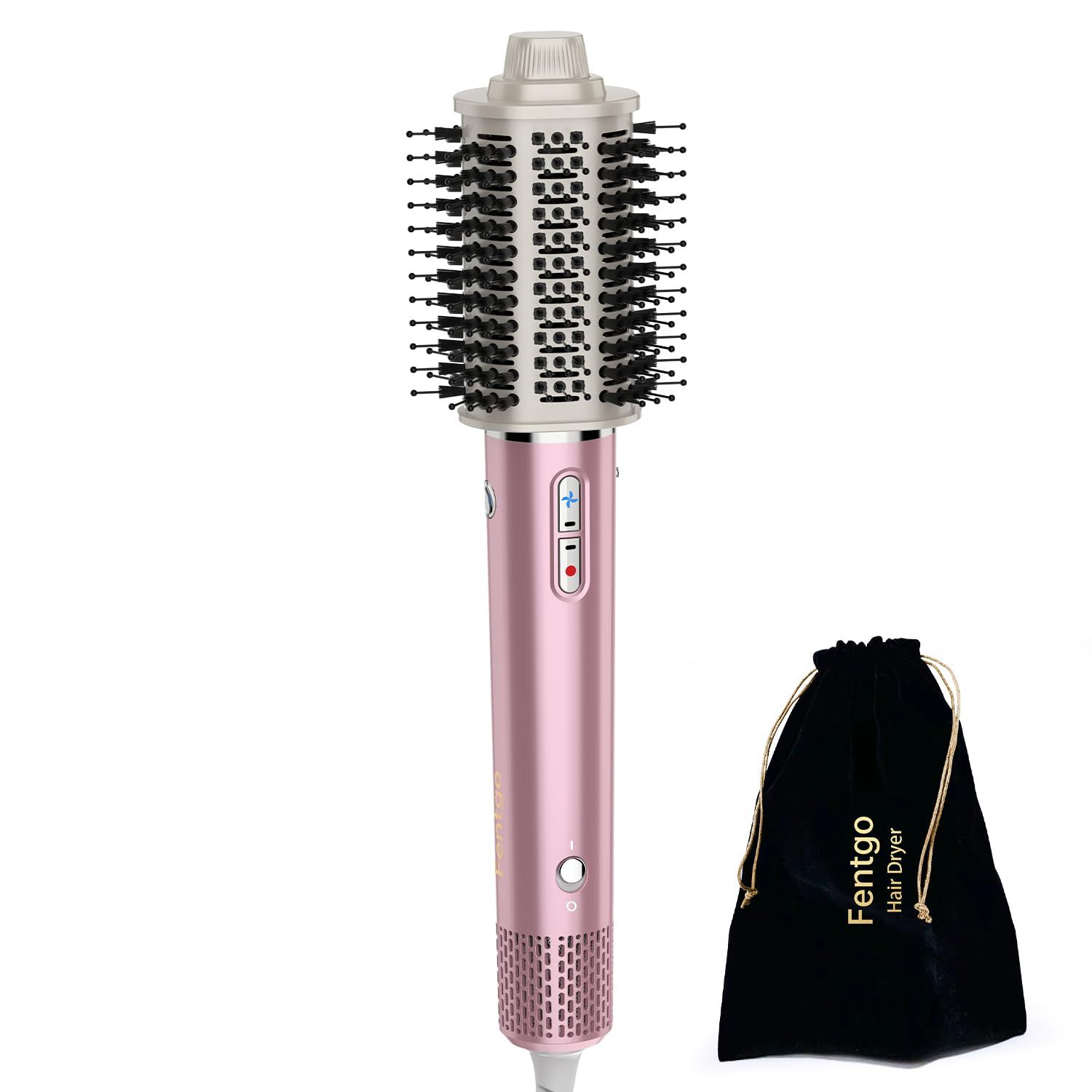 Fentgo Hair Dryer Brush Hot Air Brush in One Professional 110,000 RPM High Speed Blow Dryer Brush Hair Styler with Negative Ionic Anti-Frizz for Fast Drying and Styling Results for All Hair Types
