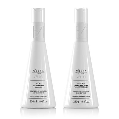 YBERA PARIS Vello Home Care Biomimetic Hair Fertilization Therapy Combats Hair Loss Restores Vitality Ideal for Men and Women with Capillary Atrophy Set of 2