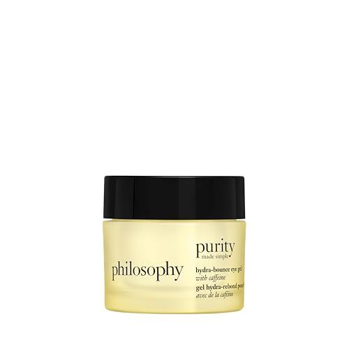 philosophy purity made simple hydra-bounce eye gel - with meadowfoam seed oil, shea butter gingko extract - provides 24-hour hydration for brighter smoother skin - 0.5 fl oz