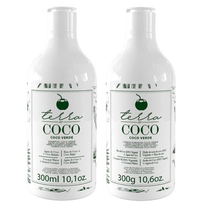 Ybera Paris Terra Coco Verde Home Care, Vegan, Ideal for Extremely Dry Worn Hair, Vitamin B, Sodium and Potassium, Removes Dead Cells, Promotes Hair Growth, Combats Weakness Hair Loss, Set of 2