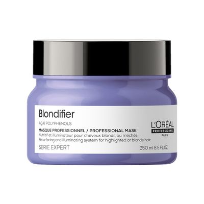 L&#39;Oral Professionnel Paris Blondifier Mask - Nourishing Smoothing Treatment For Blonde or Bleached Hair, Enhances Shine Fights Brass, For All Hair Types