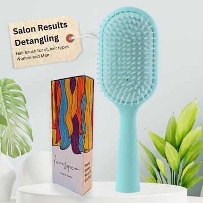 L&#39;Evesque Detangler Brush, Glides Through Tangles Easily, For All Hair Types Women Men, Wet Dry, Pastel Lavender Amazon Exclusive, Achieve Effortless Styling and Smooth Hair (Cyan)