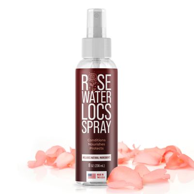 IMPRESA Rose Water Spray - Moisturizing Loc Treatment for Dreadlocks, Braids Faux Locs - Hydrating for Most Hair Types - No Sulfates, Mineral Oil, Silicone or Parabens - 8oz