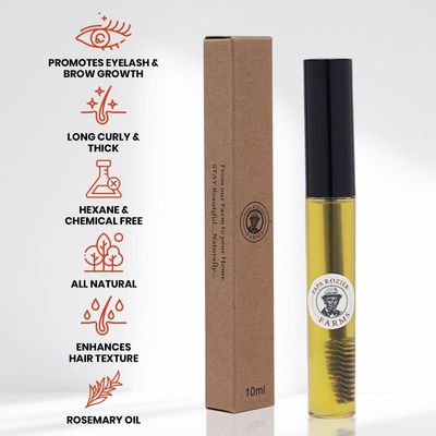 Papa Rozier Farms All Ogranic Eyelash and Eyebrow Growth Serum Treatment, 0.3 Fluid Ounces, Pack of 1