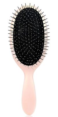 Morsafe Paddle Detangling Hair Brush with Metal Bristle, Anti-frizz Styling Hairbrush for Curly Fine Wavy Natural Hair, Scalp Massage Brush, Wet or Dry Use