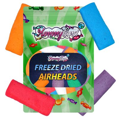 YUMMYLAND Freeze Dried AIRHEADS - 6 OZ, Premium Crunchy Freeze Dried Candy AirHeads, Original Fruit Flavors, TikTok Trends Dry Freeze Candy