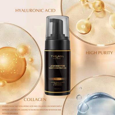 TWILASH BY DLY Lash Shampoo 100ml 3.42oz for Salon Home Use - High-Purity Eyelash Cleanser, And an Extended Handle Lash Shampoo Brush