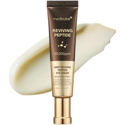 medicube Deep Reviving Peptide Eye Serum 1.01 Fl. Oz., Eye Treatment Serum with Quadruple Peptides, Niacinamide, and Squalane Reduces Signs of Aging and Fine Lines