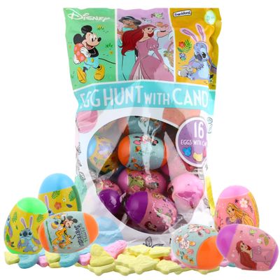 Disney Candy Filled Plastic Easter Eggs, 16 Count, 2.82 Ounce