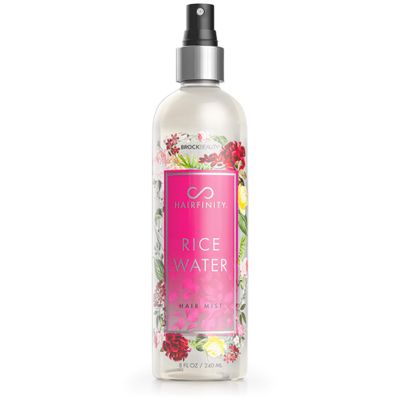 Hairfinity Rice Water Hair Mist - Silicone Sulfate Free Formula - Best for Damaged, Dry, Curly or Frizzy Hair - Safe for Keratin and Color Treated Hair 8oz