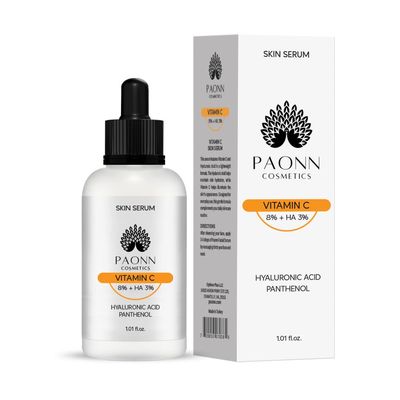 Vitamin C Serum for Face and Neck with Hyaluronic Acid, Suitable for Sensitive Skin