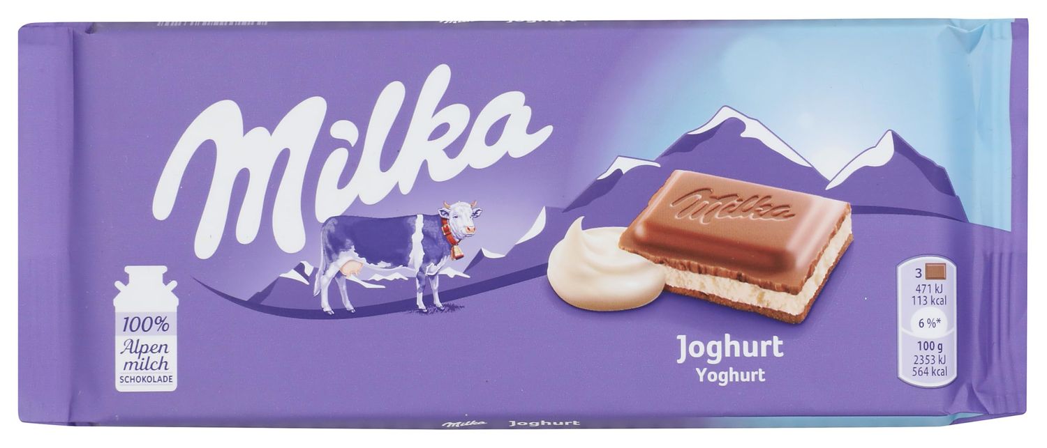 Milka Chocolate Confection With Yogurt Creme Filling (100 G)