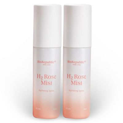 BioRepublic SkinCare All-Body Revitalizing Rose Water with Hyaluronic Acid - Moisturizes Skin Refreshes Makeup (30 mL) (2 Pack)
