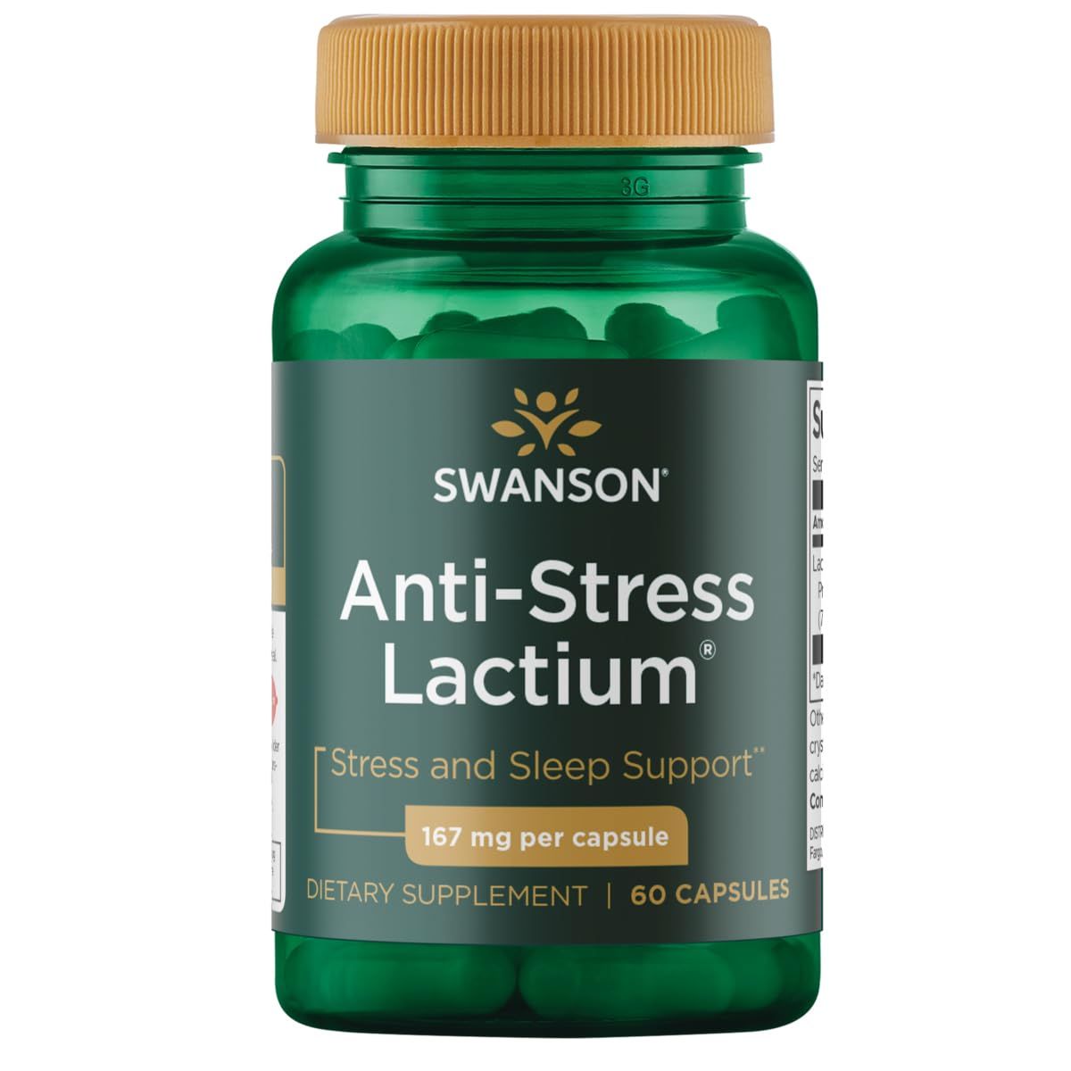 Swanson Women&#39;s Anti-Stress Formula (Lactium) - Helps Counter Stress, Promotes Relaxation and Sleep Support - (60 Capsules, 167mg) 1 Pack