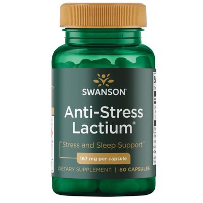 Swanson Women&#39;s Anti-Stress Formula (Lactium) - Helps Counter Stress, Promotes Relaxation and Sleep Support - (60 Capsules, 167mg) 1 Pack