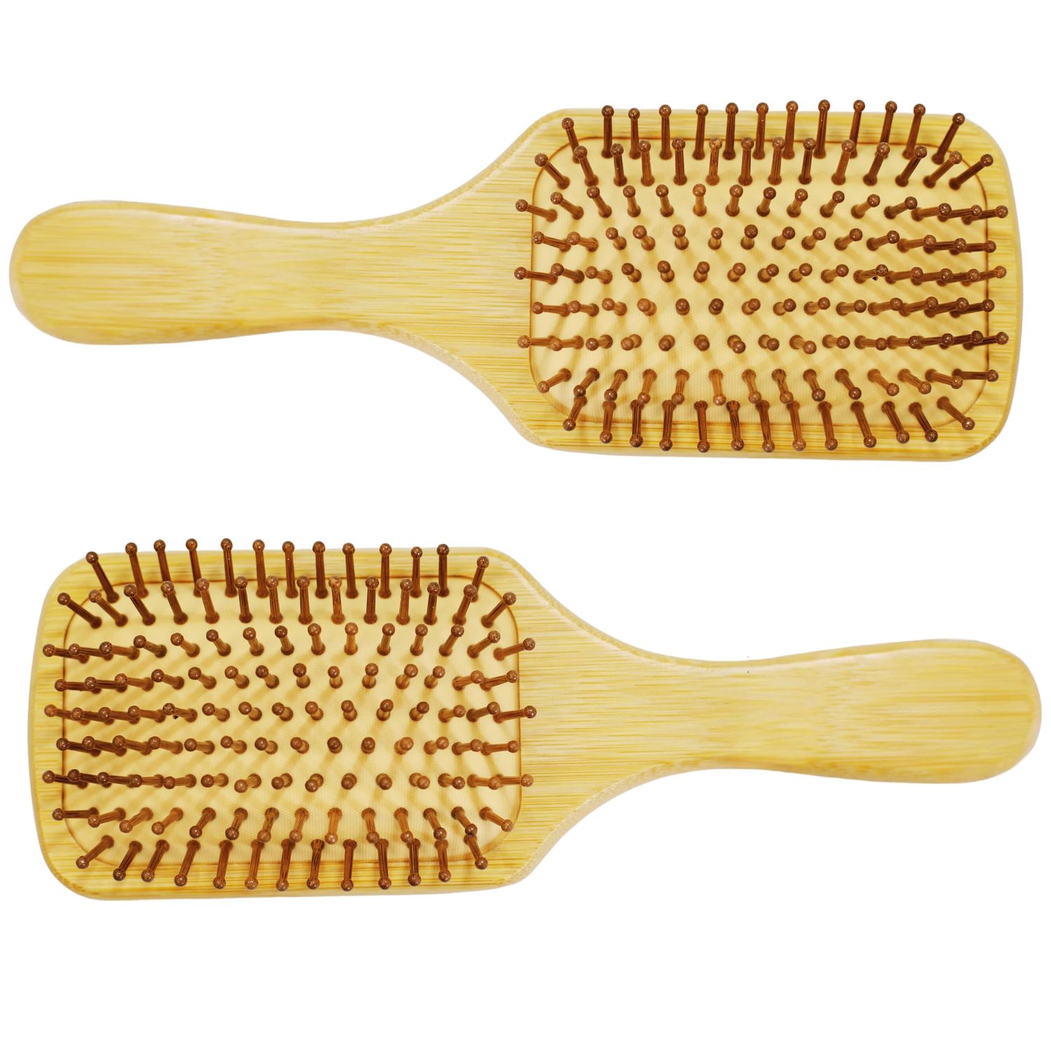 TAMALL. Bamboo hair brush promotes hair growth and detangling. This natural, non-toxic bamboo paddle brush also massages the scalp, suitable for all hair types in women, men, and kids.