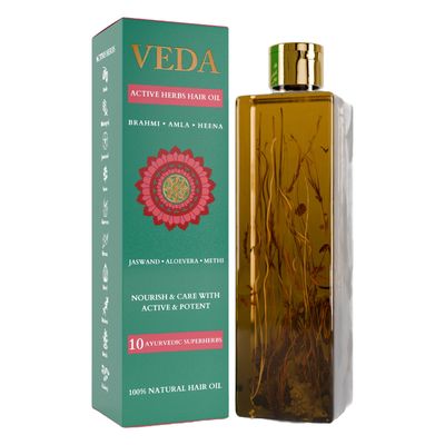 Veda Active Herbs Hair Oil Hair Growth Oil Infused with Herbs 200ml