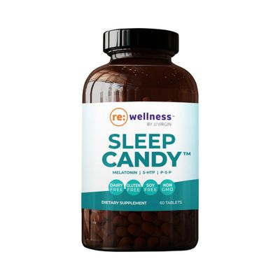 Reignite Wellness by JJ Virgin Sleep Candy Chewable 5-HTP Supplement with Inositol, Vitamin B6, Melatonin L-Theanine for Adults Lemon Flavor 60 Tablets