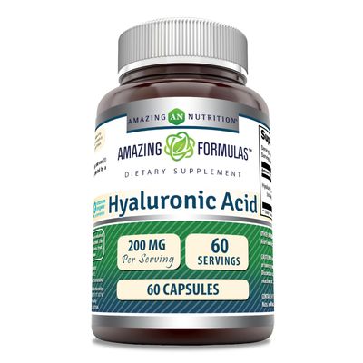 Amazing Formulas Hyaluronic Acid 200 Mg Per Serving Capsules Supplement Non-GMO Gluten Free Made in USA (60 Count)