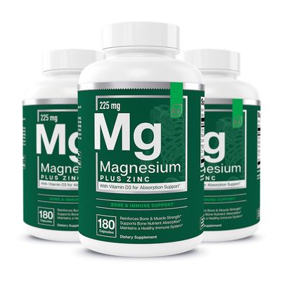 Essential Elements Magnesium Zinc with Vitamin D3 for Sleep Immune Bone Support - Magnesium Glycinate, Malate, Citrate 225mg - Triple Magnesium Supplement for Women and Men - 9 Month Supply