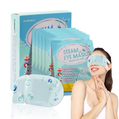 ALAREWO Steam Eye Mask Hyaluronic Acid Formula Self Heating Moist Eye Compress Disposable SPA Warm Eye Mask 5 Packs for Dry Eye, Eye Fatigue, Soothing Headache Travel Trouble Sleeping