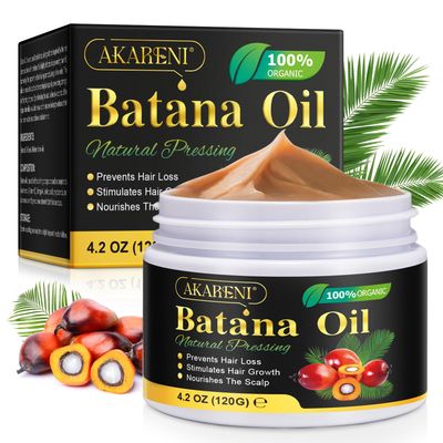 Raw Batana Oil for Hair Growth and Repair (4.2 OZ), 100 Pure, Unrefined Oil from Honduran Rainforests Prevent Hair Loss and Enhances Hair Thickness in Men Women